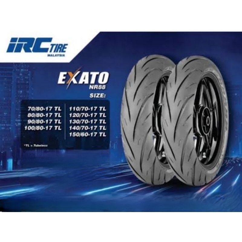 IRC EXATO NR88 80/80/17 90/80/17 100/80/17 110/70/17 120/70/17 130/70 ...