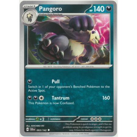 Pokemon TCG - PANGORO 093/142 Uncommon/Reverse - Stellar Crown | Shopee  Philippines