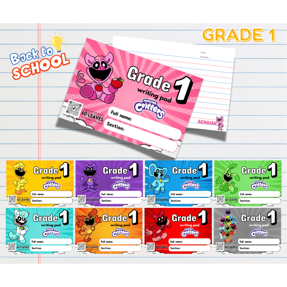 PERSONALIZED PAD PAPER FOR GRADE 1-4 and Intermediate Pad | Shopee ...