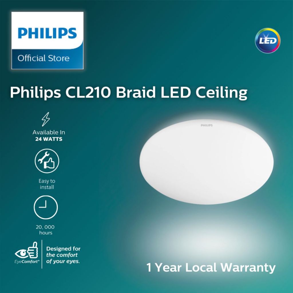 Philips CL210 Braid LED Ceiling 24 Watts Cool Daylight | Shopee Philippines