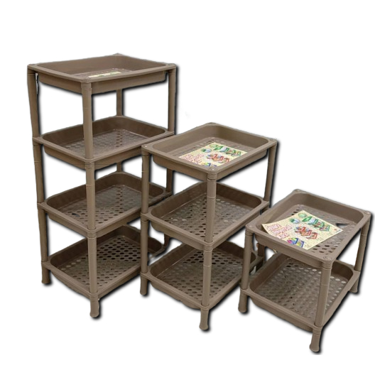 Mocha Multi-Purpose Utility Rack Organizer 4 Layer Medium Size Thick ...