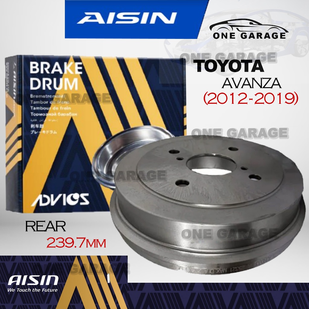 AISIN Brake Drum REAR For TOYOTA AVANZA (2012-2019) 239.7mm | Shopee ...