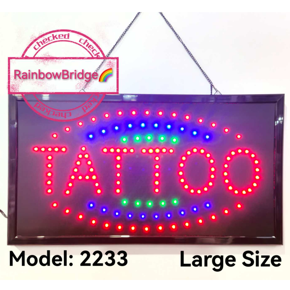 TATTOO - RAINBOW BRIDGE LED SIGNAGE (New-Small-Large) #SIZE: W48cm ...
