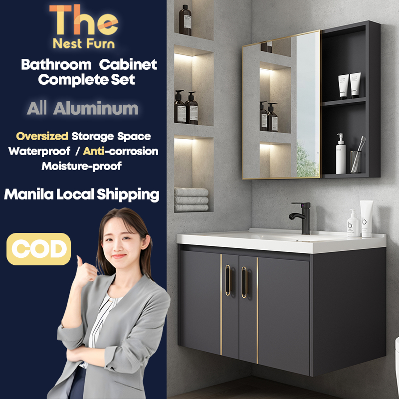 BATHROOM CABINET COMBINATION SET Wall-mounted Bathroom Cabinet Bathroom ...