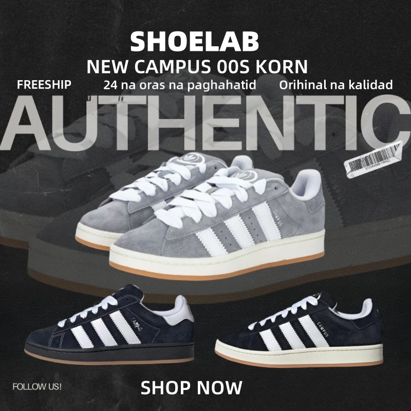 Campus 00 Korn fashion skateboarding low-rise shoes, men, women black ...