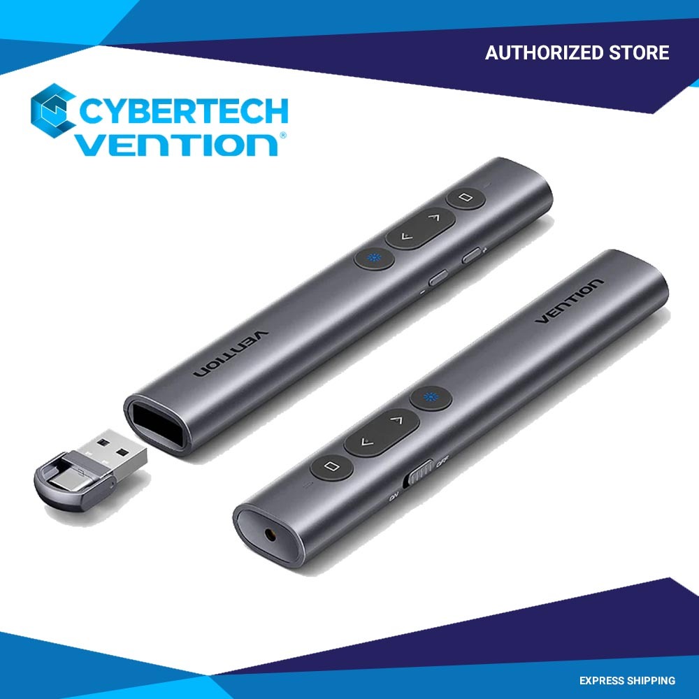 Vention Wireless PowerPoint Presentation Clicker with Red Laser Pointer ...