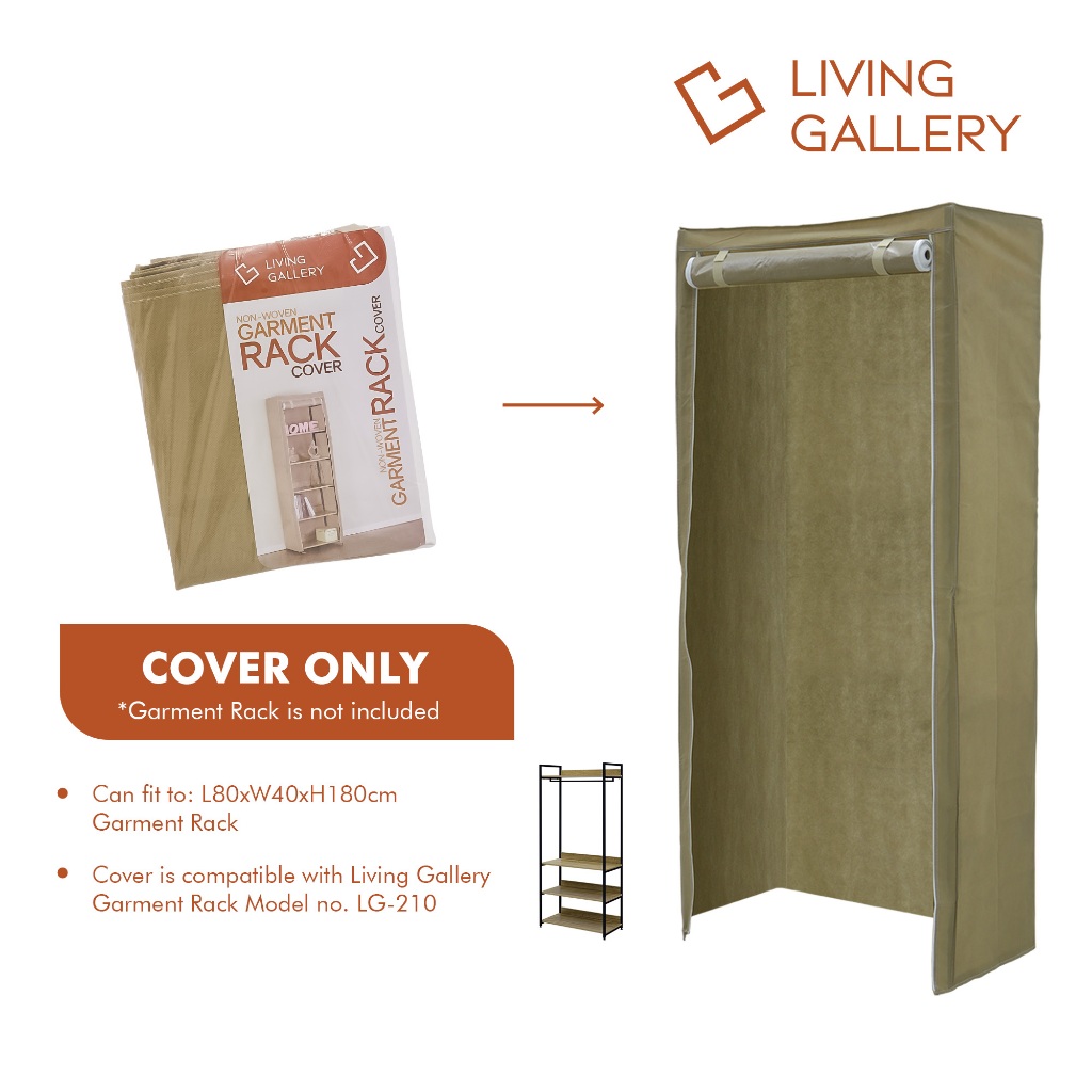 Living Gallery Non Woven Garment Rack Cover | L80*W40*H180cm | Shopee ...