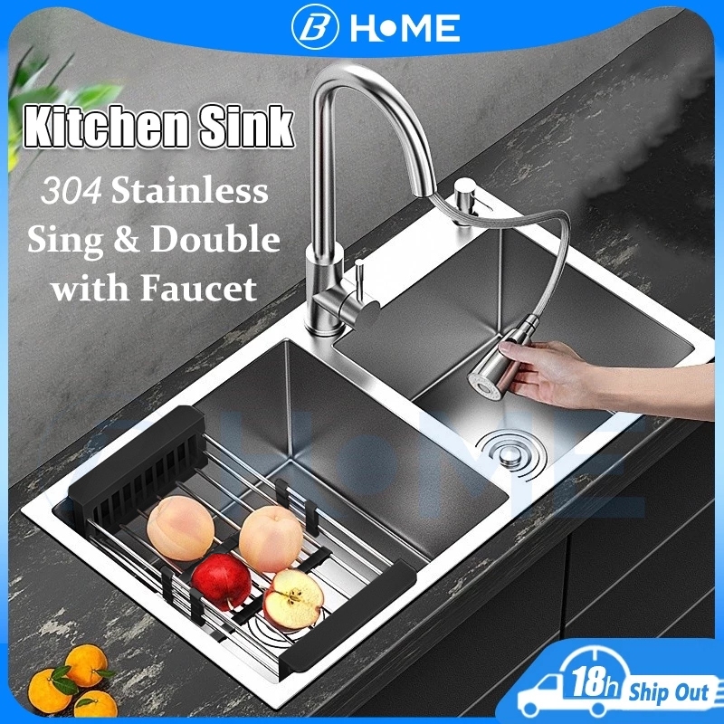 Kitchen Sink Stainless Thickness Single & Double Sink for Kitchen With ...