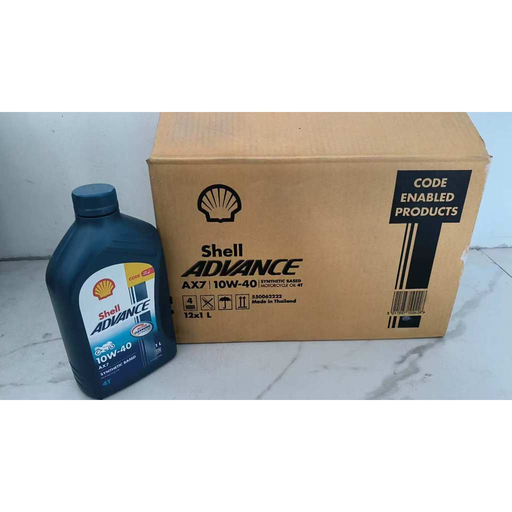 SHELL ADVANCE AX7 10W-40 1L or 800ml ORIGINAL 1BOX/12PCS | Shopee ...