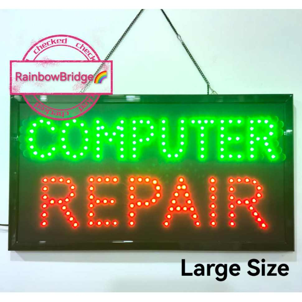 COMPUTER REPAIR - RAINBOW BRIDGE LED SIGNAGE (New-Small-Large) #SIZE ...
