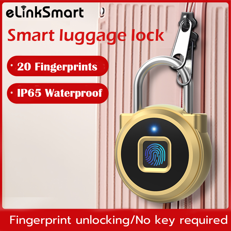 Smart Padlock Waterproof Fingerprint lock metal Bluetooth App Remote ...