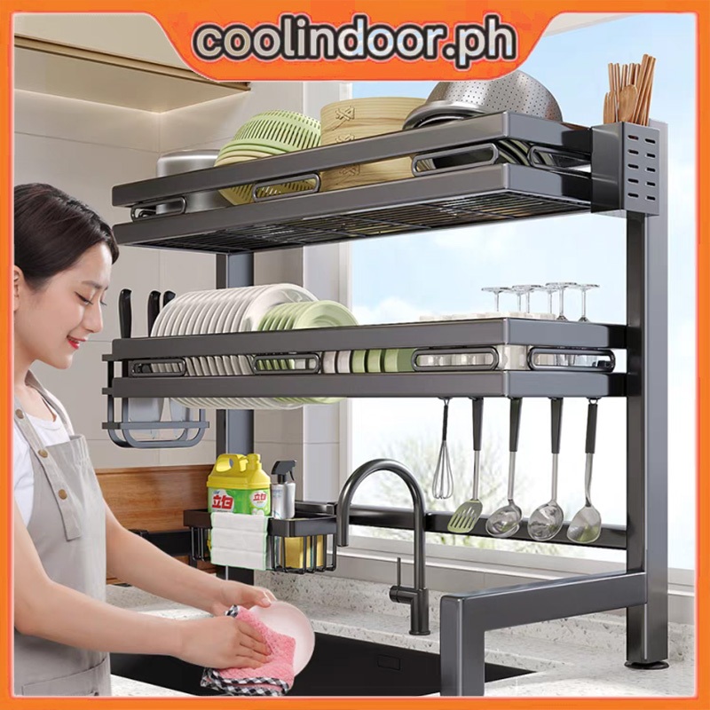 COD Adjustable Dish Rack Dish Drainer Kitchen Drainer Dish Cabinet Dish ...