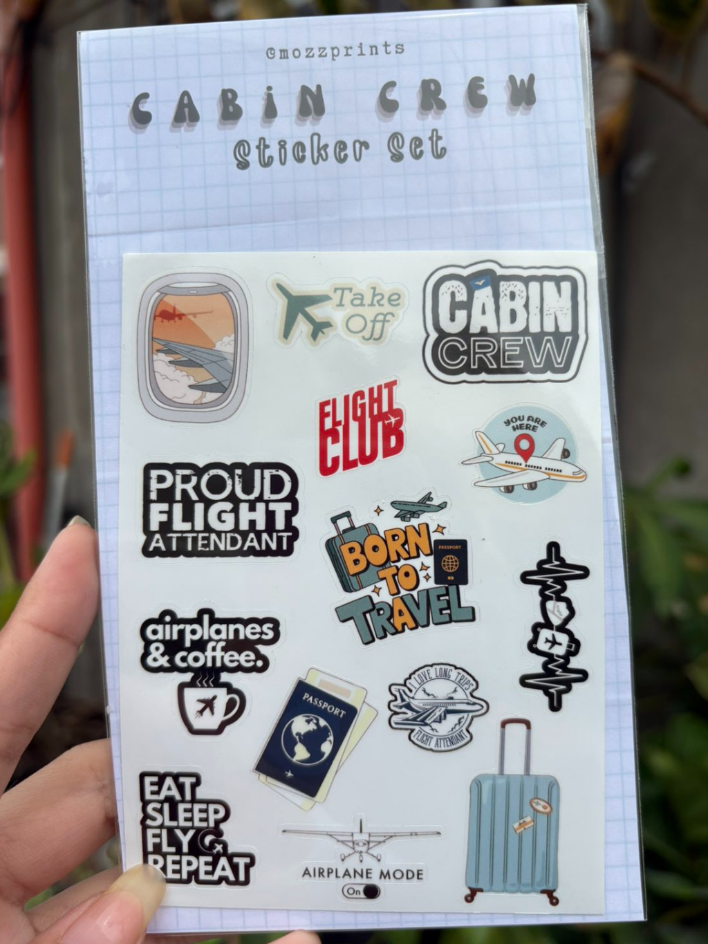 Cute Profession Sticker Set - Cabin Crew Edition | Future Cabin Crew ...