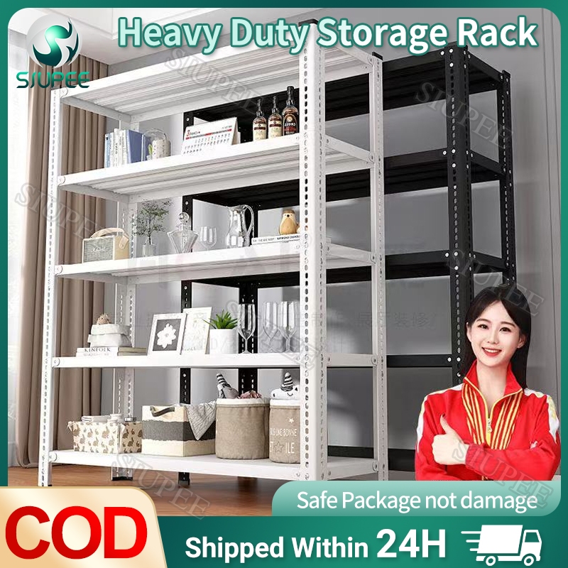 【COD】6 Layer Metal Rack Heavy Duty Storage Shelves Steel Rack Steel ...