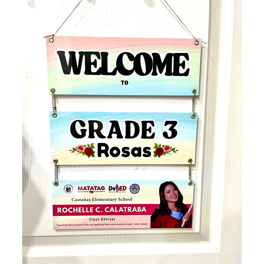 2 or 3 layer Welcome Door Signage 4” x 11” | Shopee Philippines