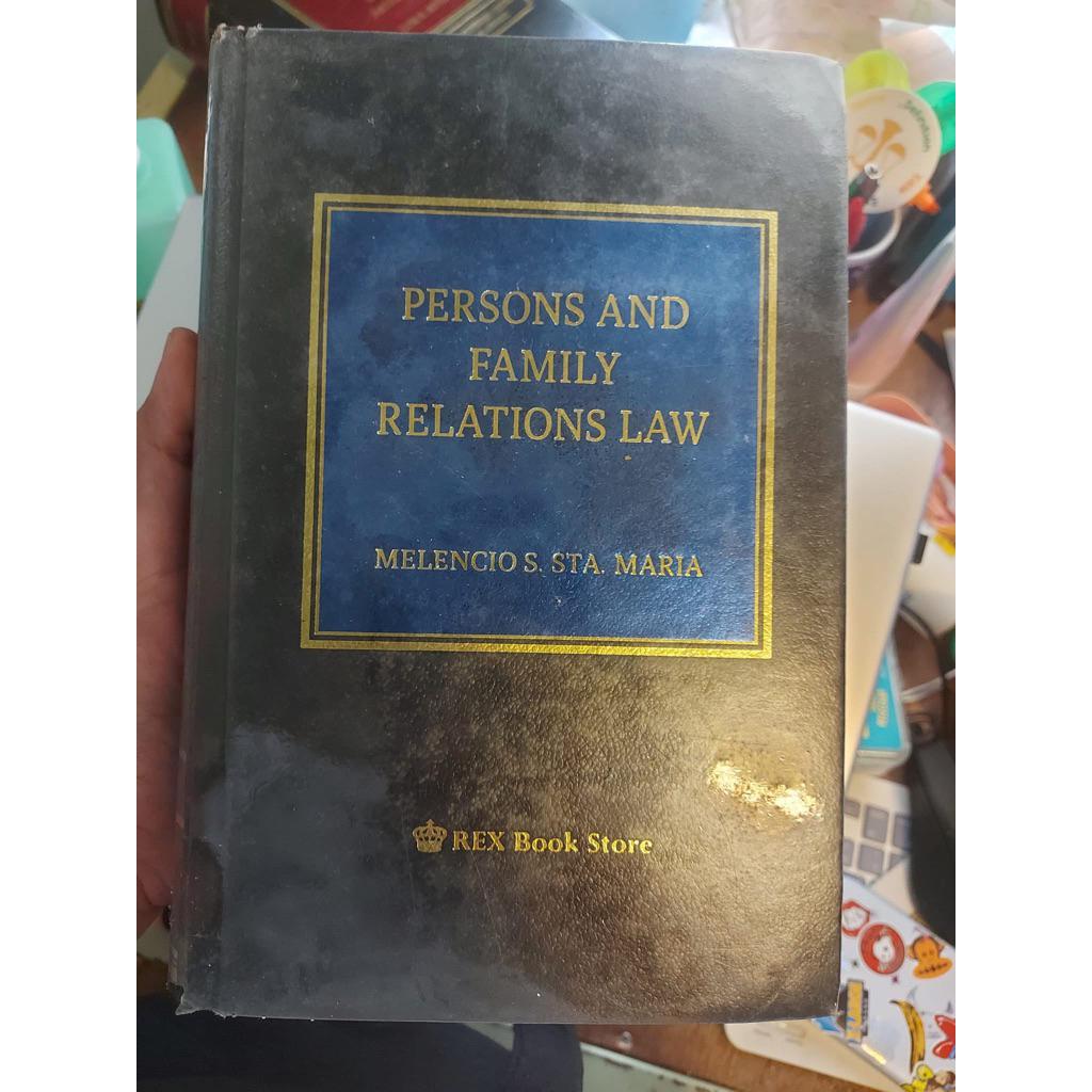 Persons and Family Relations Law by Sta. Maria - 2019 edition - Family ...