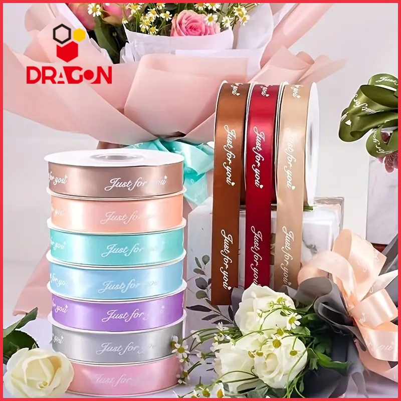 （45Yard/Roll）Letter Ribbon Gift Packaging Ribbon Flower DIY Decoration ...