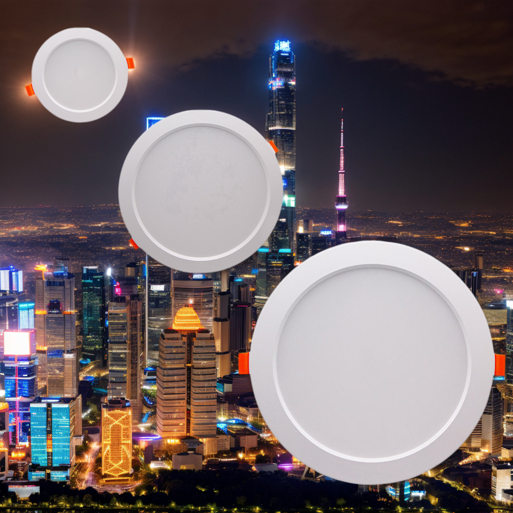 8/12/15/18/24W LED Recessed Pin Downlights: Round Ceiling Panel Lights ...
