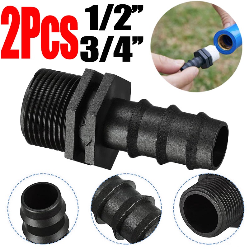 Male Thread 2-Way Connector Adapter to DN16 DN20 Garden Hose | Shopee ...