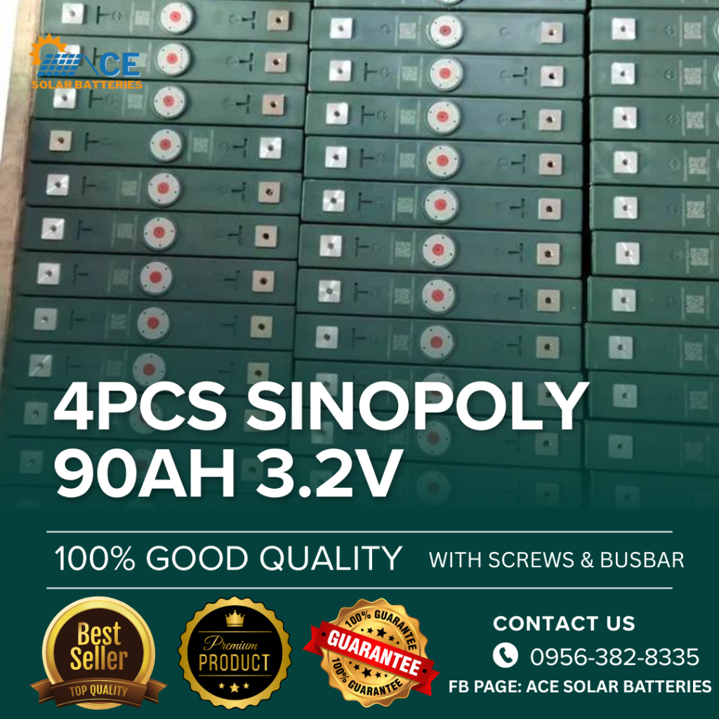 4PCS SINOPOLY 90AH 3.2V LIFEPO4 BATTERY BRANDNEW AND GOOD QUALITY (1 ...