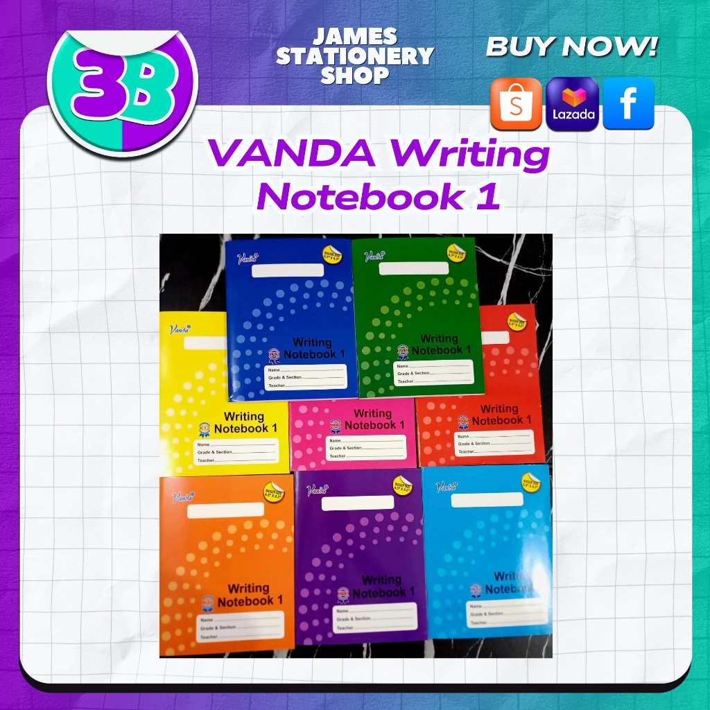 Vanda Writing Notebook Kinder|Grade1,2,3 | Shopee Philippines