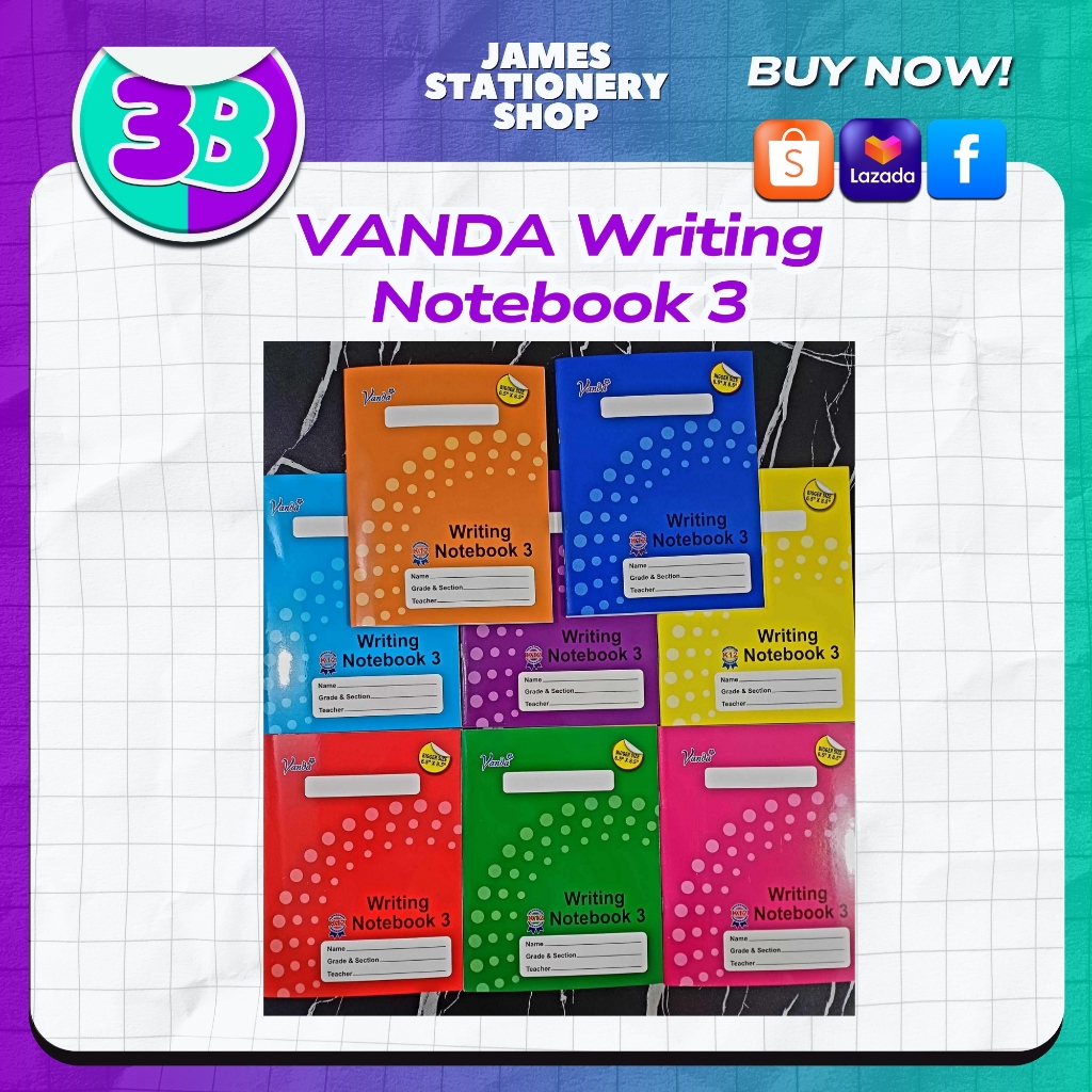 Vanda Writing Notebook Kinder|Grade1,2,3 | Shopee Philippines