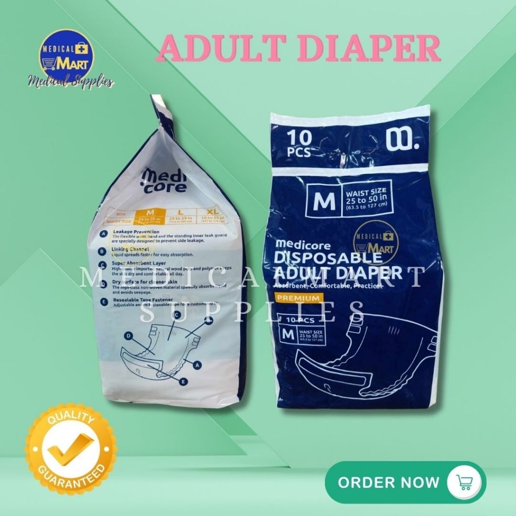 Disposable Adult Diaper,Medicore | Shopee Philippines