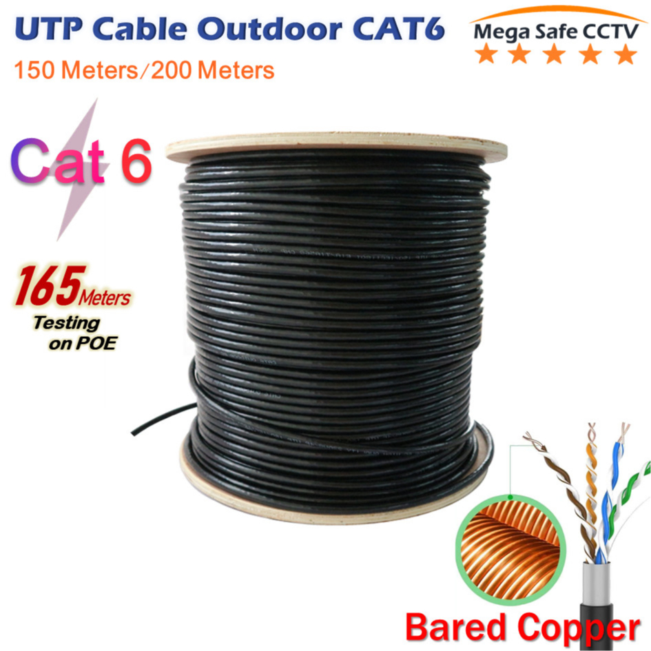CAT6 Bared Copper Outdoor Weatherproof UTP LAN Cable Pure Copper, 24AWG ...