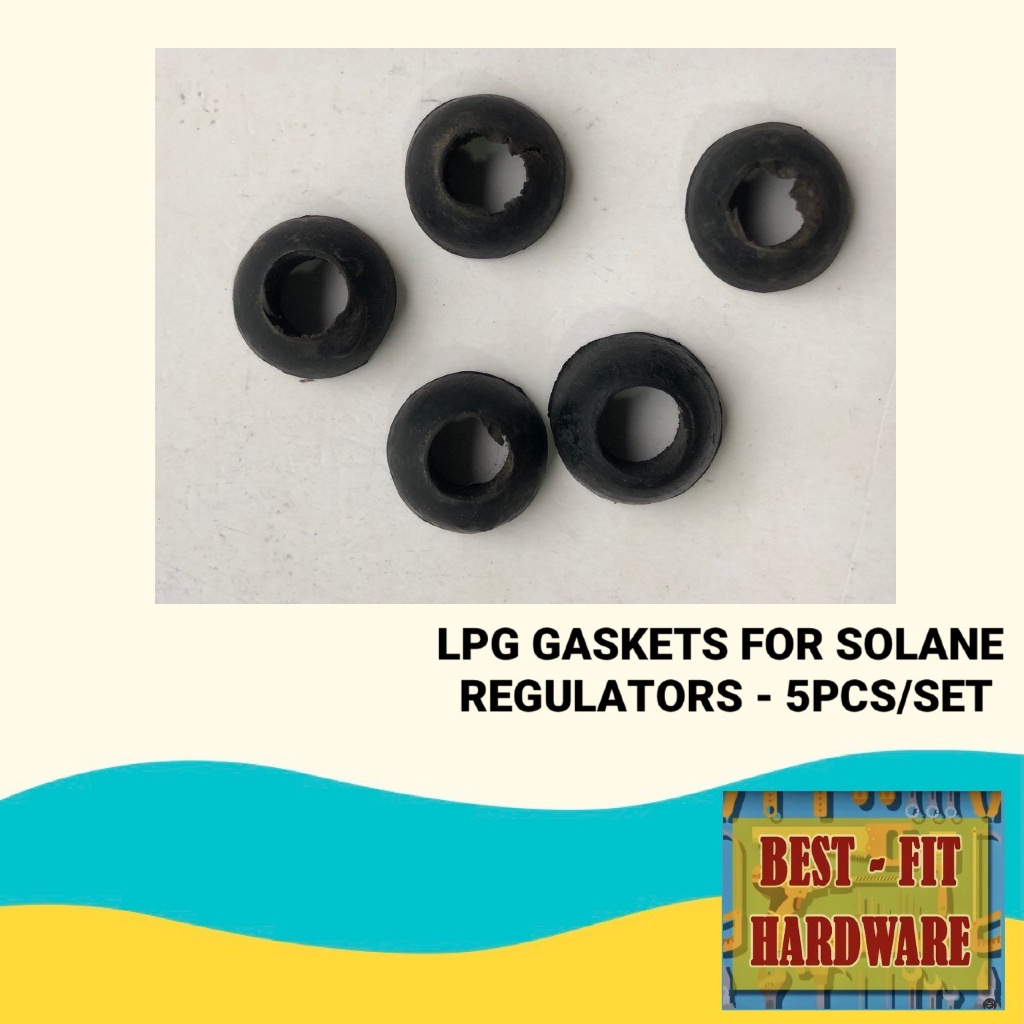 LPG RUBBER GASKETS FOR SHELLANE/SOLANE REGULATORS - 5PCS PER SET ...