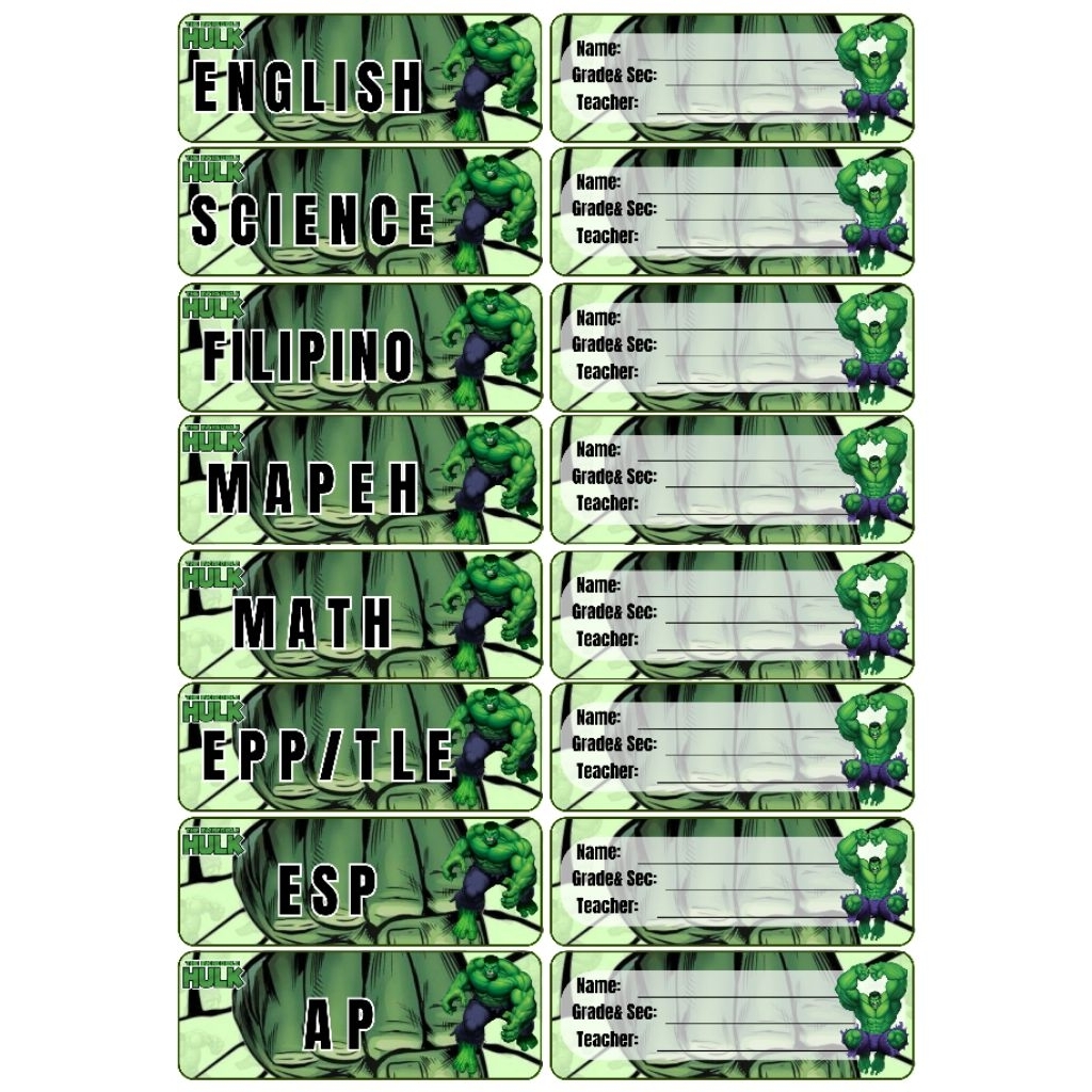 subject label sticker manual cut | Shopee Philippines