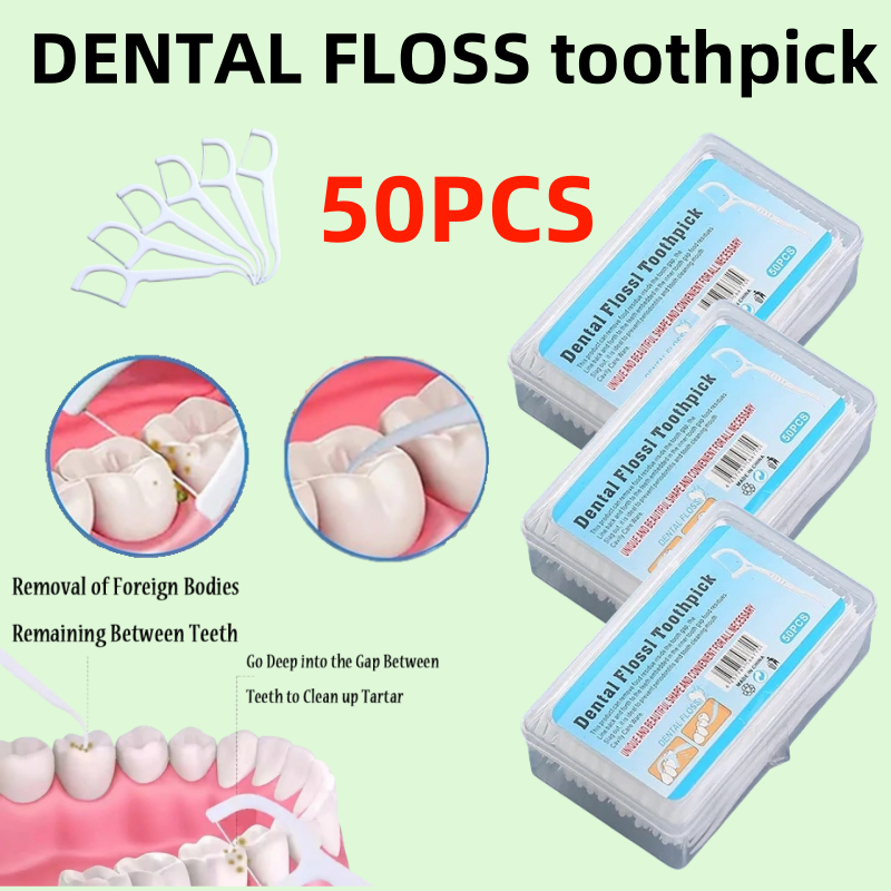 Dental Floss 50 pcs/set Flosser Teeth/Thread Toothpick Stick Dental ...