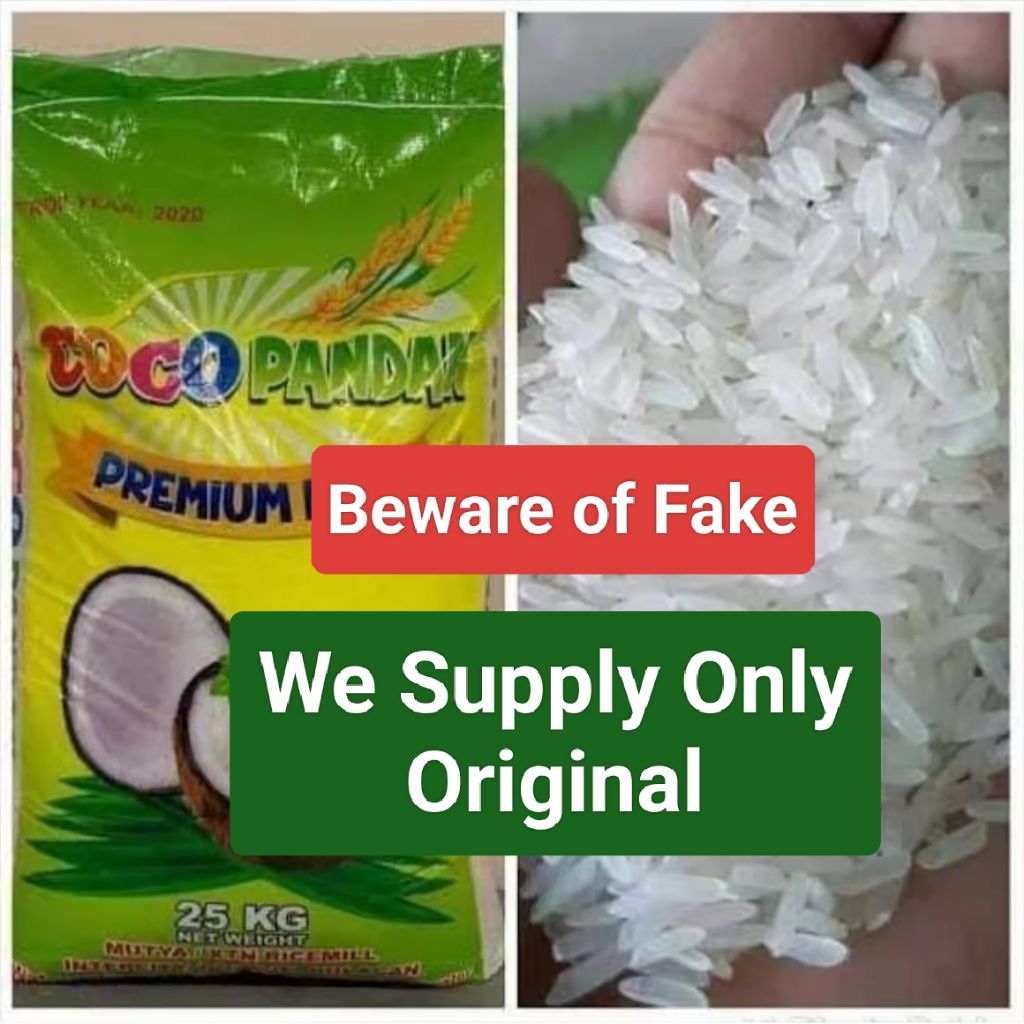 Coco Pandan Original Rice 25kilo 1 sack | Shopee Philippines