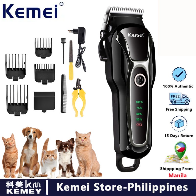 Kemei Hair Clipper Razor For Dogs Heavy Duty Km-1991 100-240V | Shopee ...