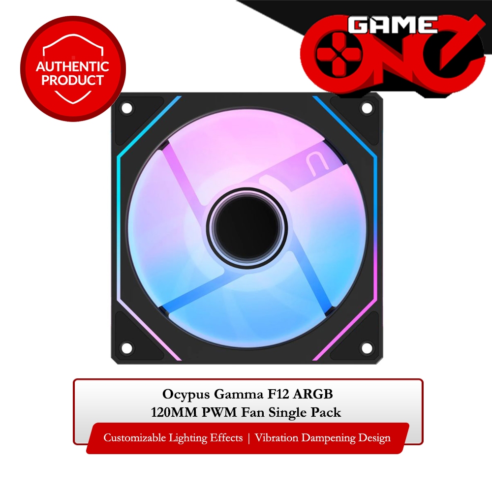 Ocypus Gamma F12 ARGB 120MM PWM Fan Single Pack - Black (GAMMA-F12 ...