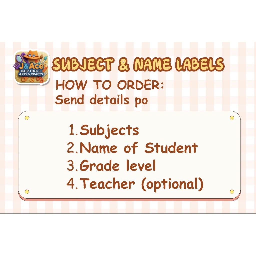 Customized Subject and Name Label for Notebook and other school ...