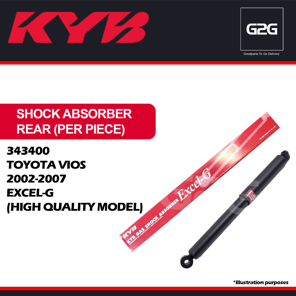 Shock Absorber Rear KAYABA 343400 Toyota Vios 2002 | Shopee Philippines