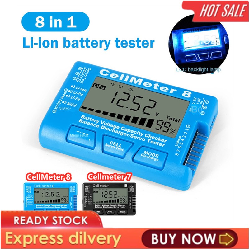 Tester Digitale Per Batterie Ricaricabili RC CellMeter-7 Digital Battery Capacity Checker For LiPo LiFe Li-ion Tester Batterie Lipo