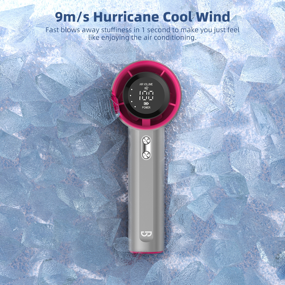 GOOJODOQ Mini Fan Rechargeable Handheld Jet Fan Strong Wind 100 Gear Wind  Speed Adjustable Turbo Fan | Shopee Philippines