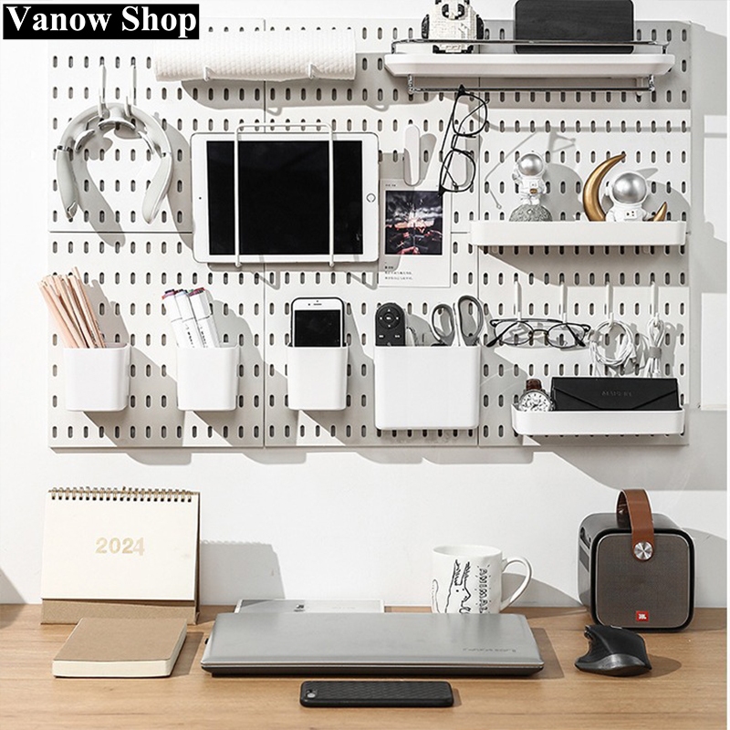 Wall Shelf Pegboard DIY Household Storage Display Shelf Organizer Decor