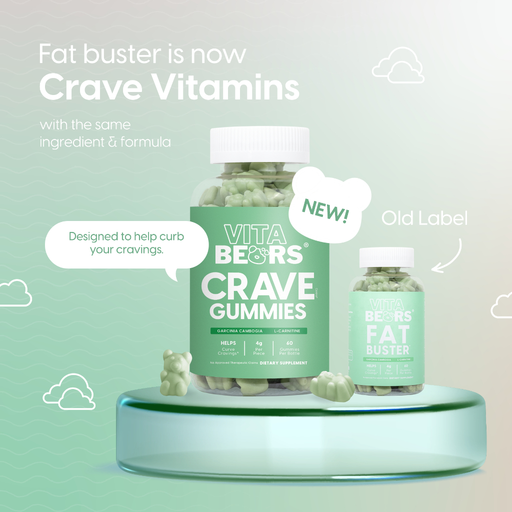 VITABEARS CRAVE BUSTER FAT GUMMY BEAR, WEIGHT LOSS,GUILT-FREE, L ...
