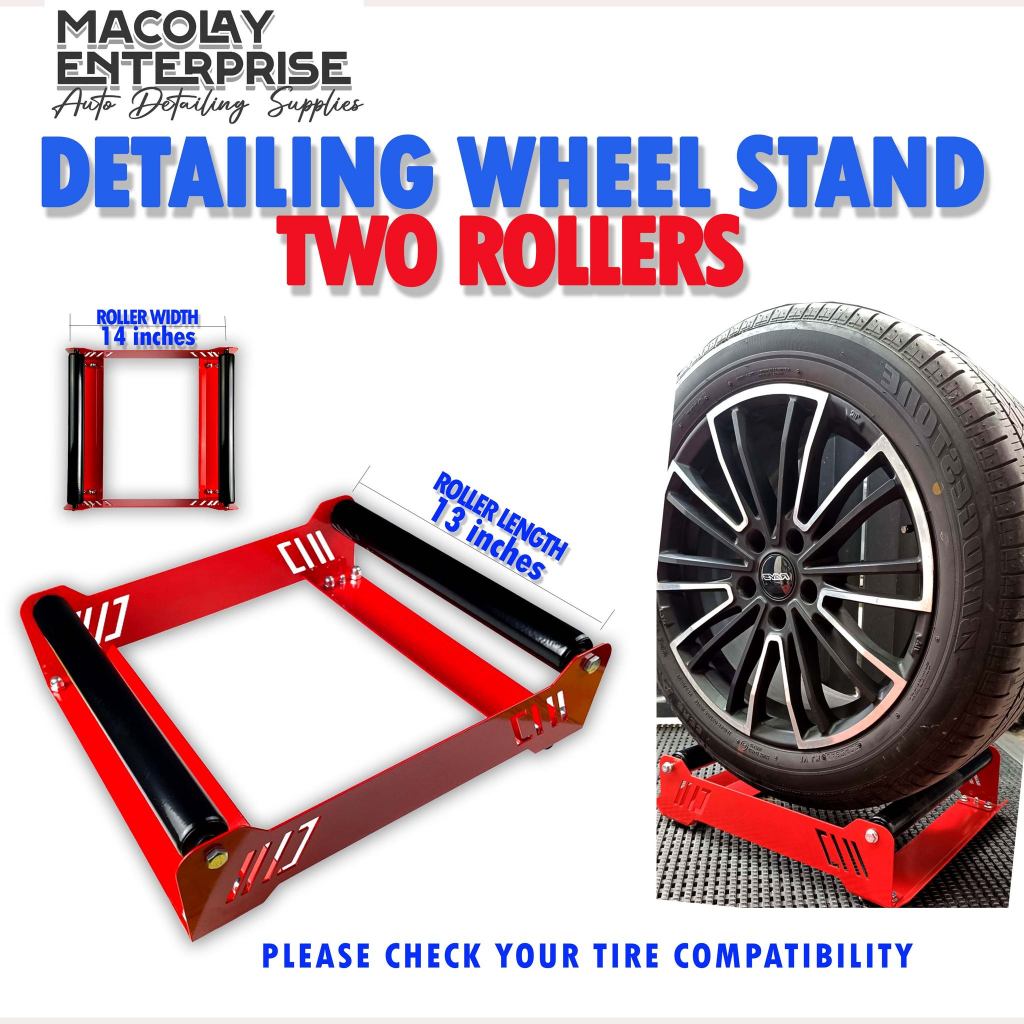 Wheel Stand for Wheel Detailing 2 Rollers | Shopee Philippines