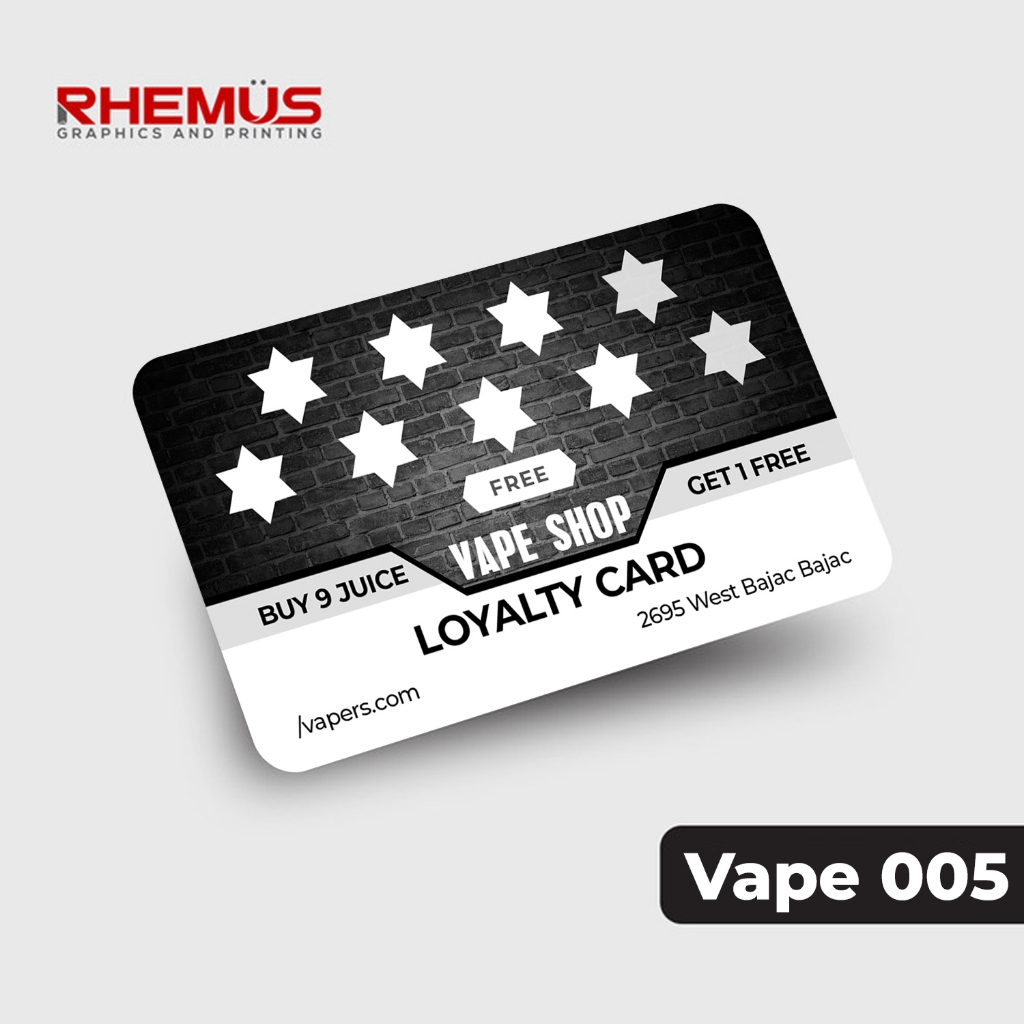 Customized LOYALTY CARD for V@P Shop  100pcs ATM Size 300gsm Board   RHEMUS Graphics | Shopee Philippines