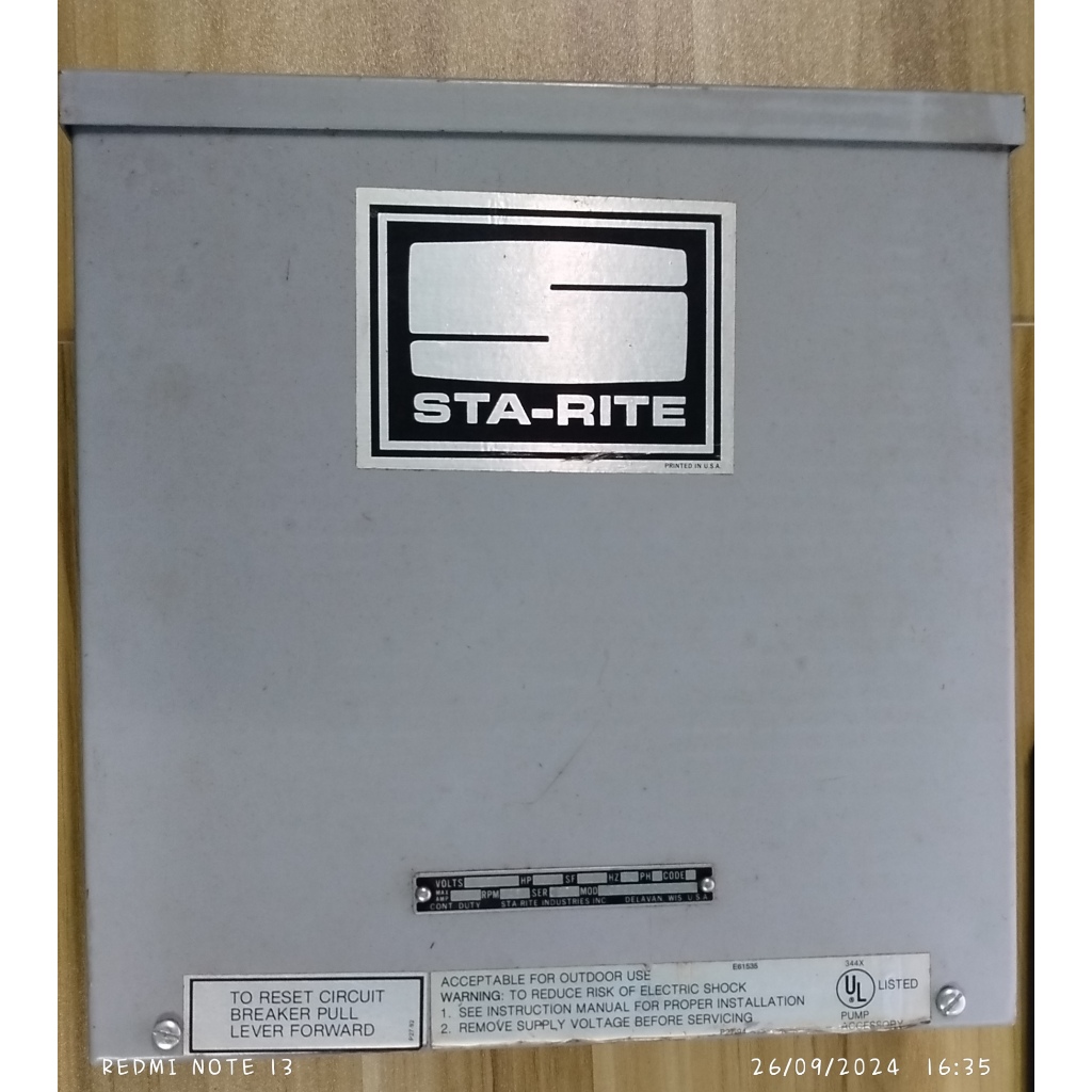 Starite Japan Surplus Branded Control Box for Submersible Pump 5hp ...