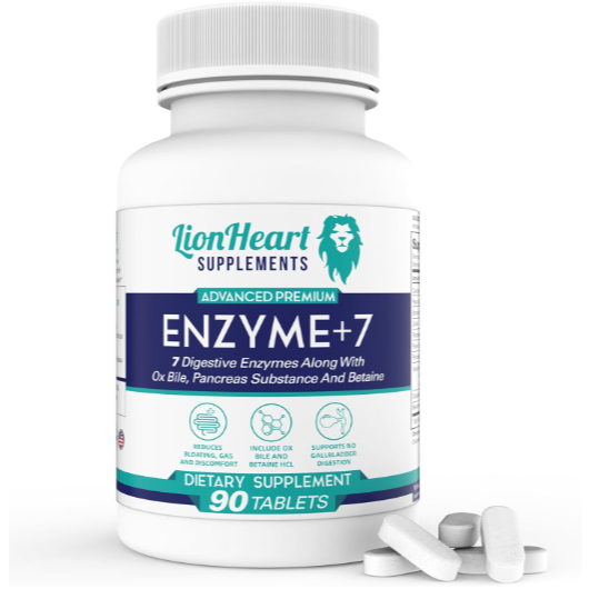 LionHeart Enzyme + 7 Digestive Enzymes with Ox Bile Supplement