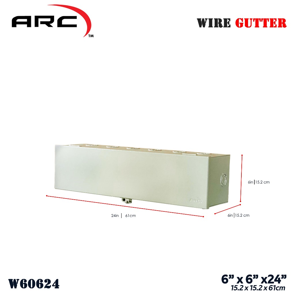 ARC NEMA1 Wire Gutter Electrical Metal Enclosure 16-Gauge Hinged Cover ...