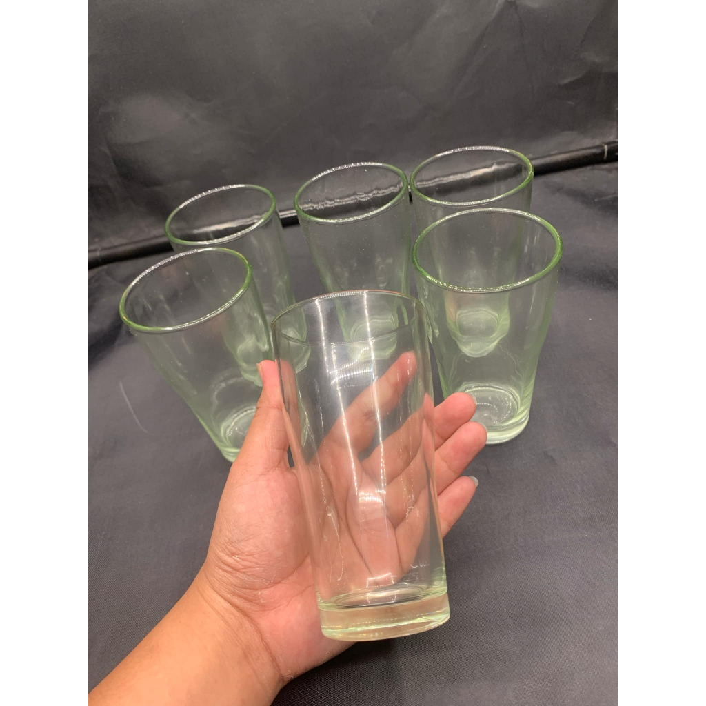 JHS 6PCS TUMBLER BASO CLEAR #2810/712 everyday glass transparent 9oz ...