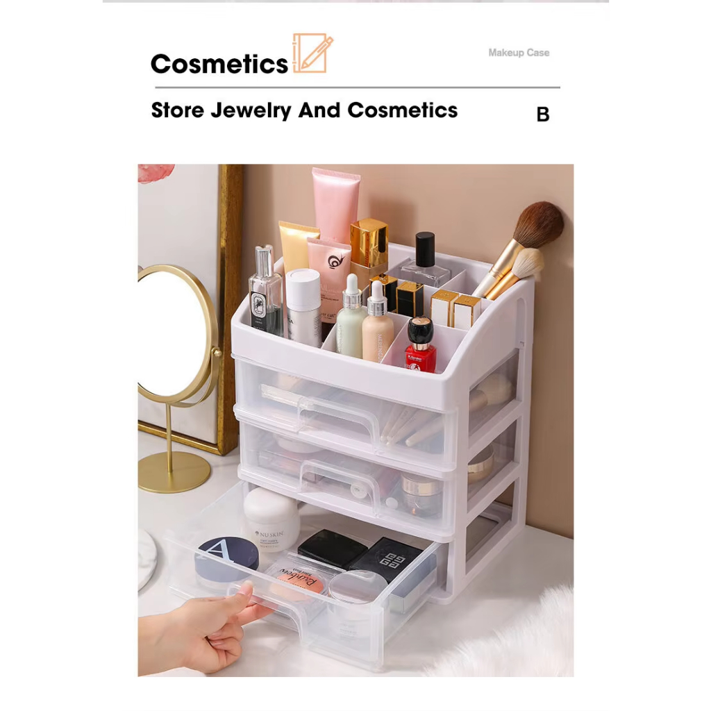 Multi-layer Cosmetic Storage Box Makeup Drawer OrganizerJewelry Nail ...