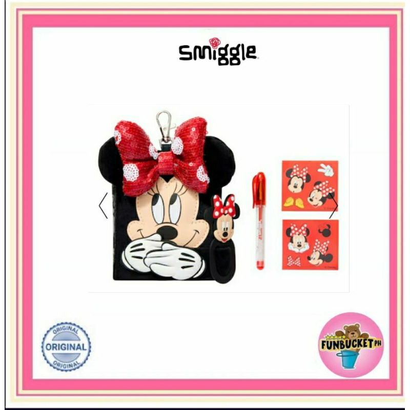 Original Smiggle Minnie Mouse Mini Notebook Keyring | Shopee Philippines