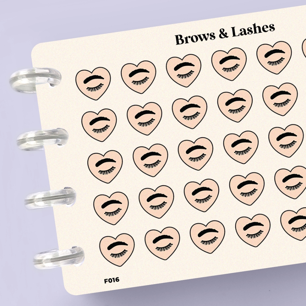 Brows and Lashes Planner Stickers, Stickers for Planning and Journaling ...