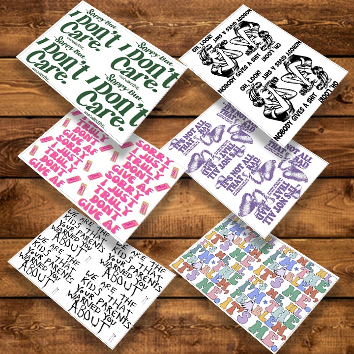 IRON ON - Minimalist Ver 10 Designs A4 size Ready to Press Patches ...